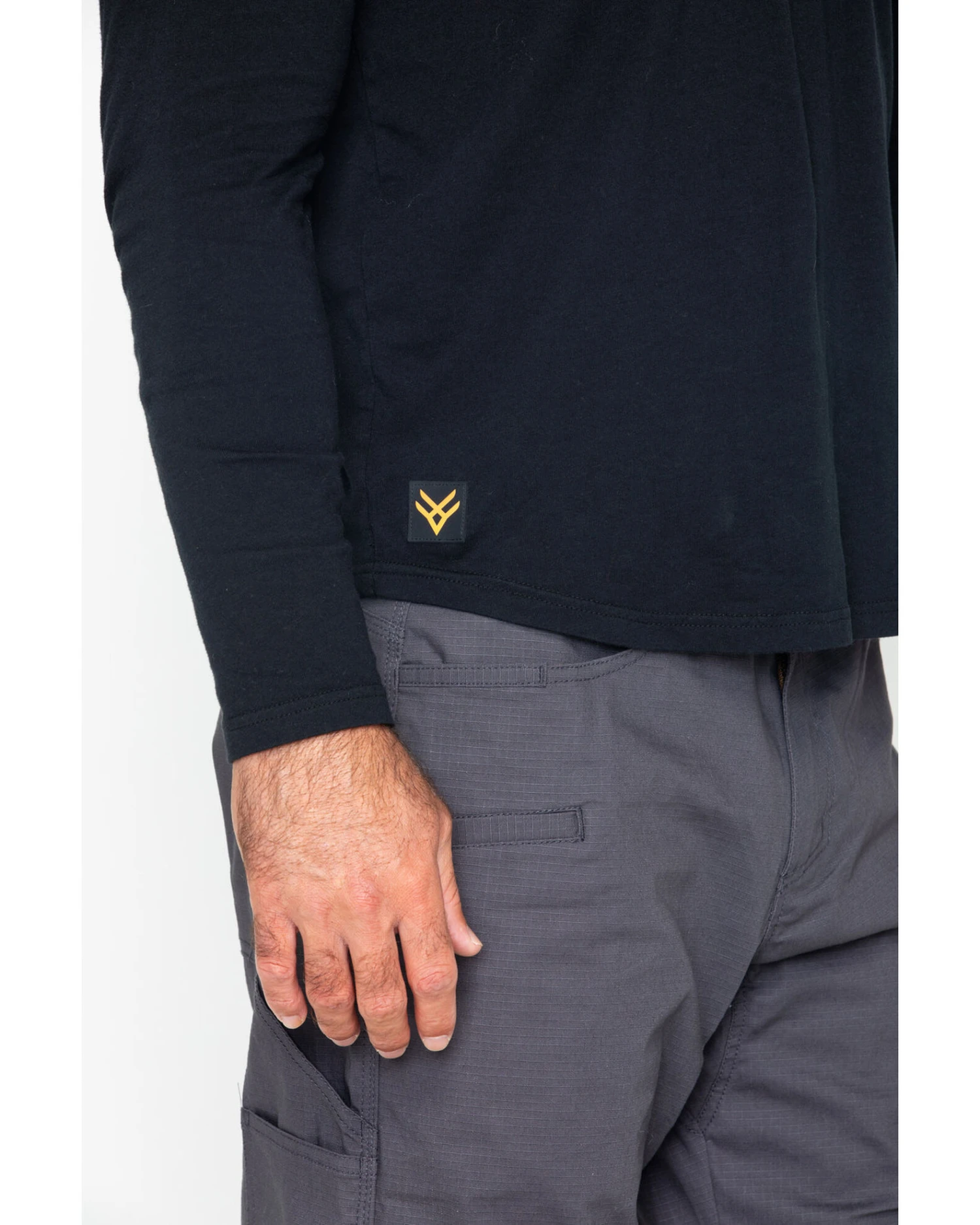 Hawx Men's Solid Pocket Crew Long Sleeve Work T-Shirt - Image 4