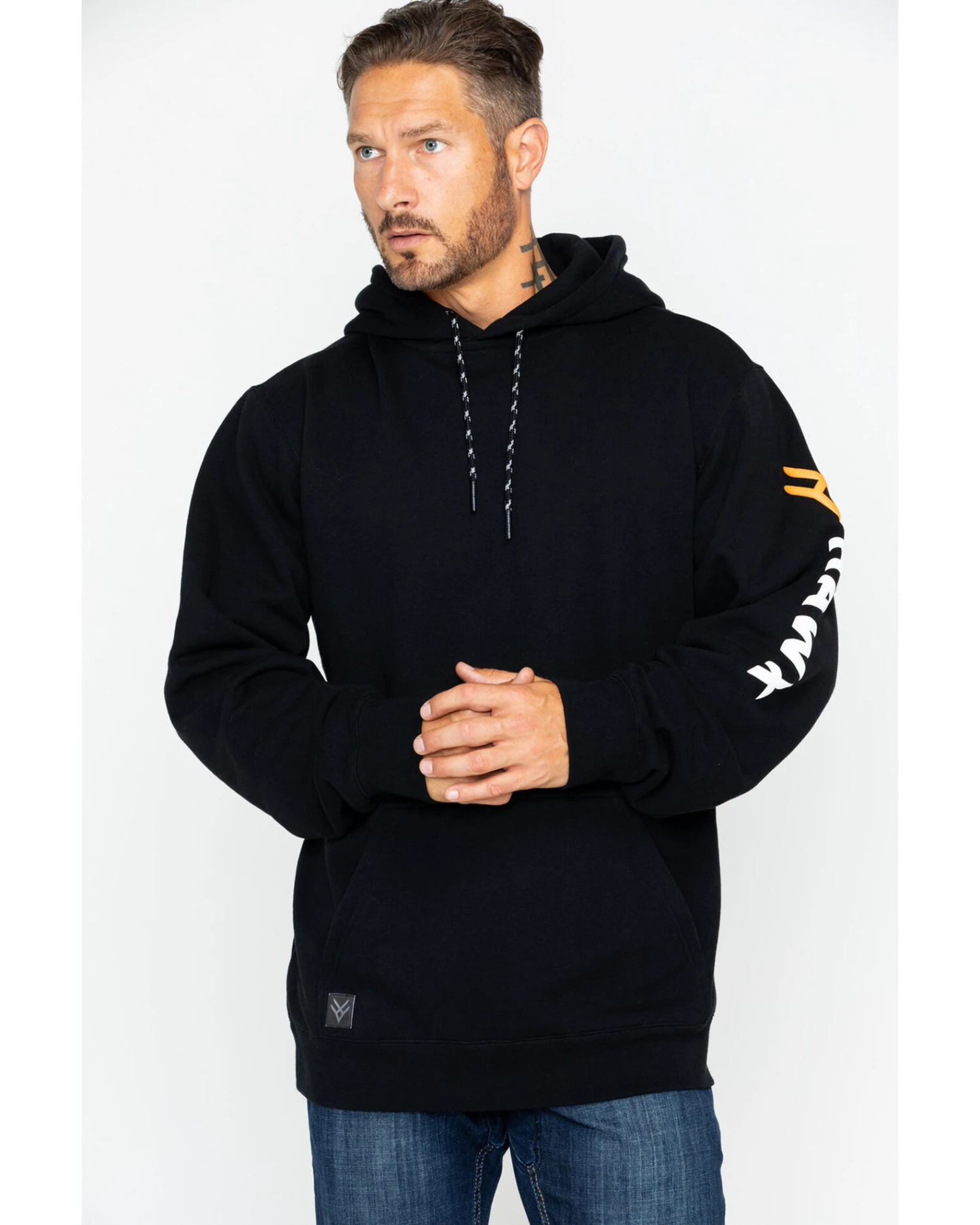 Hawx Men's Logo Sleeve Hooded Work SweatshirtÂ