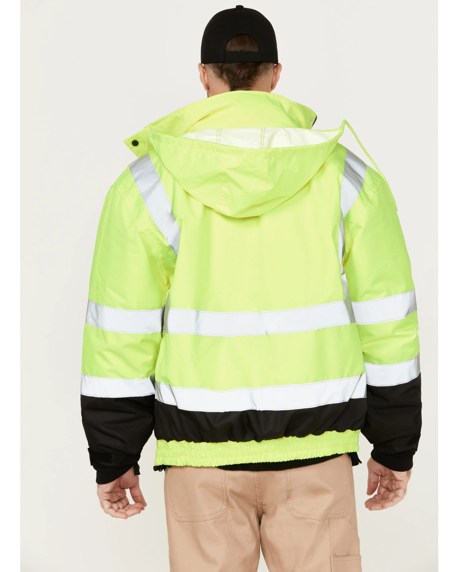 Hawx Men's 3-In-1 Bomber Hi-Vis Reflective Work Jacket - Image 4
