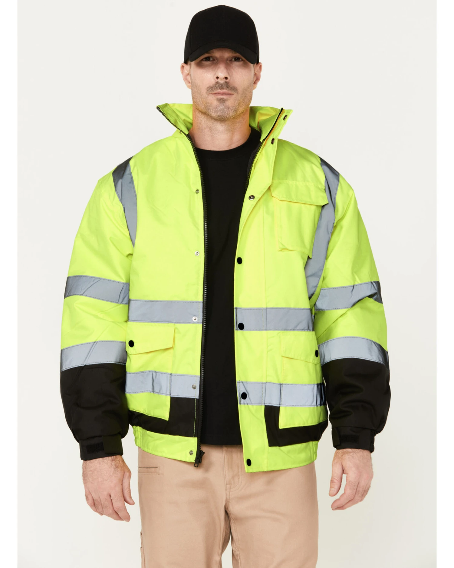 Hawx Men's High-Visibility Bomber Work Jacket - Image 4