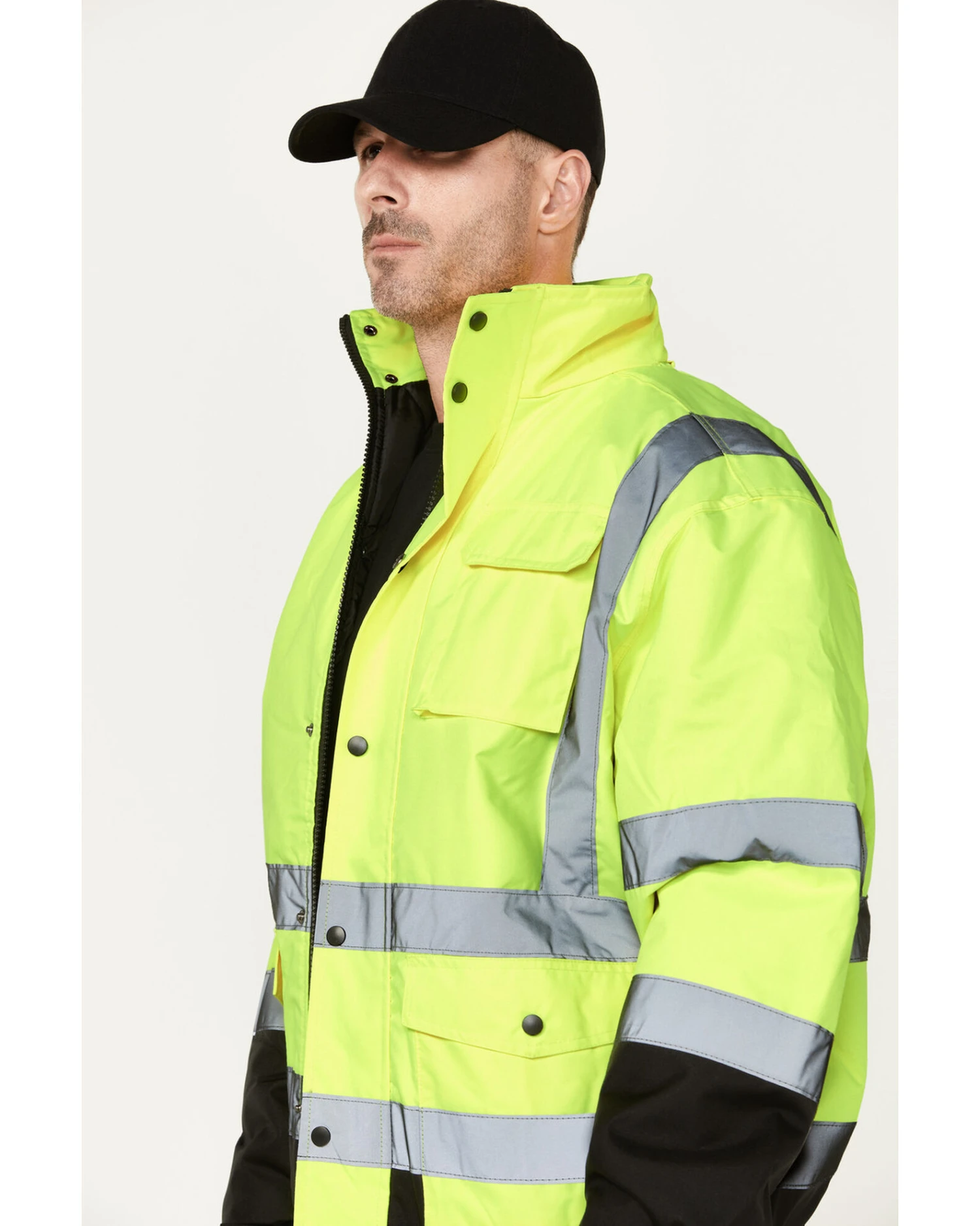 Hawx Men's High-Visibility Bomber Work Jacket - Image 3