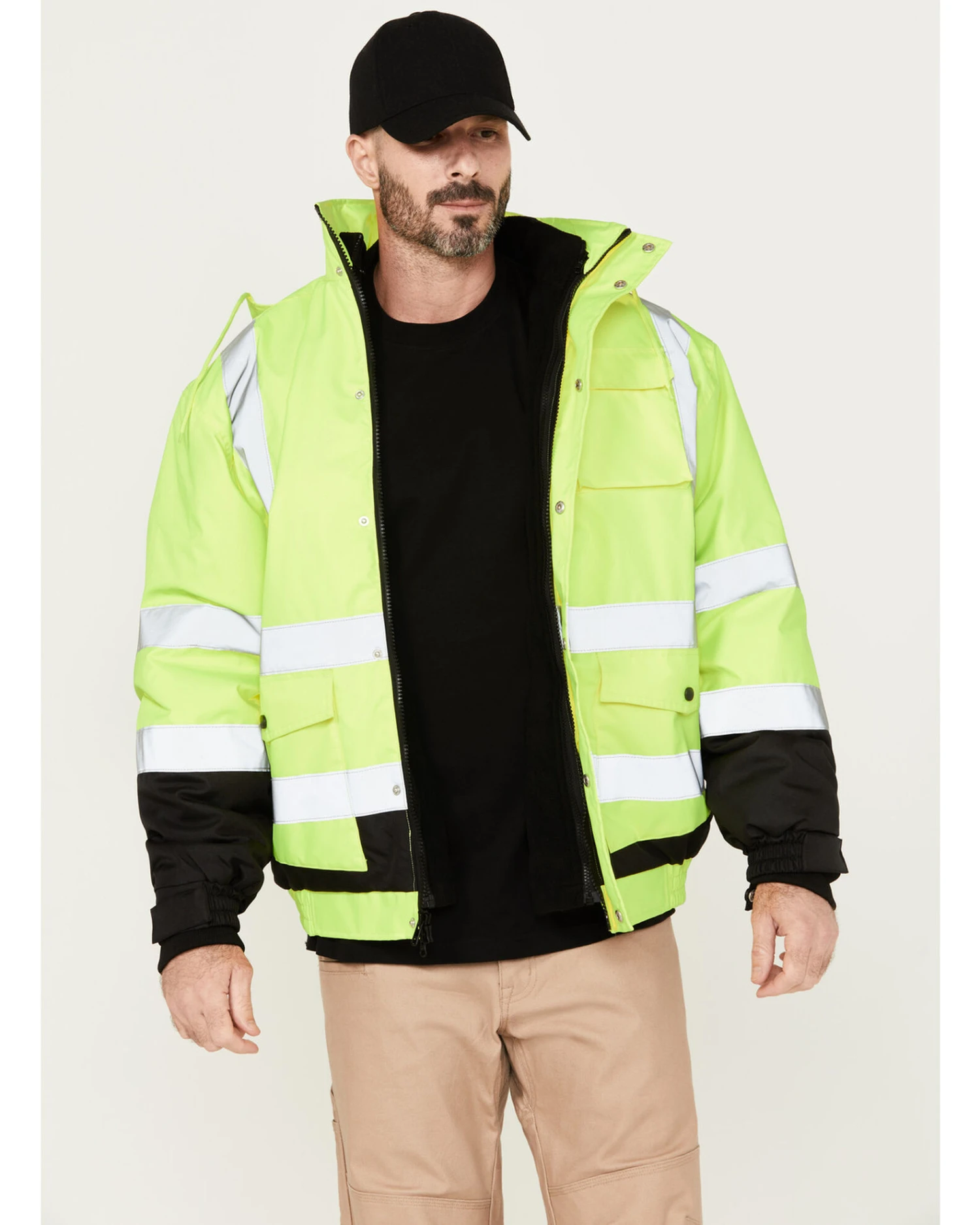 Hawx Men's 3-In-1 Hi-Vis Bomber Work Jacket - Tall - Image 2
