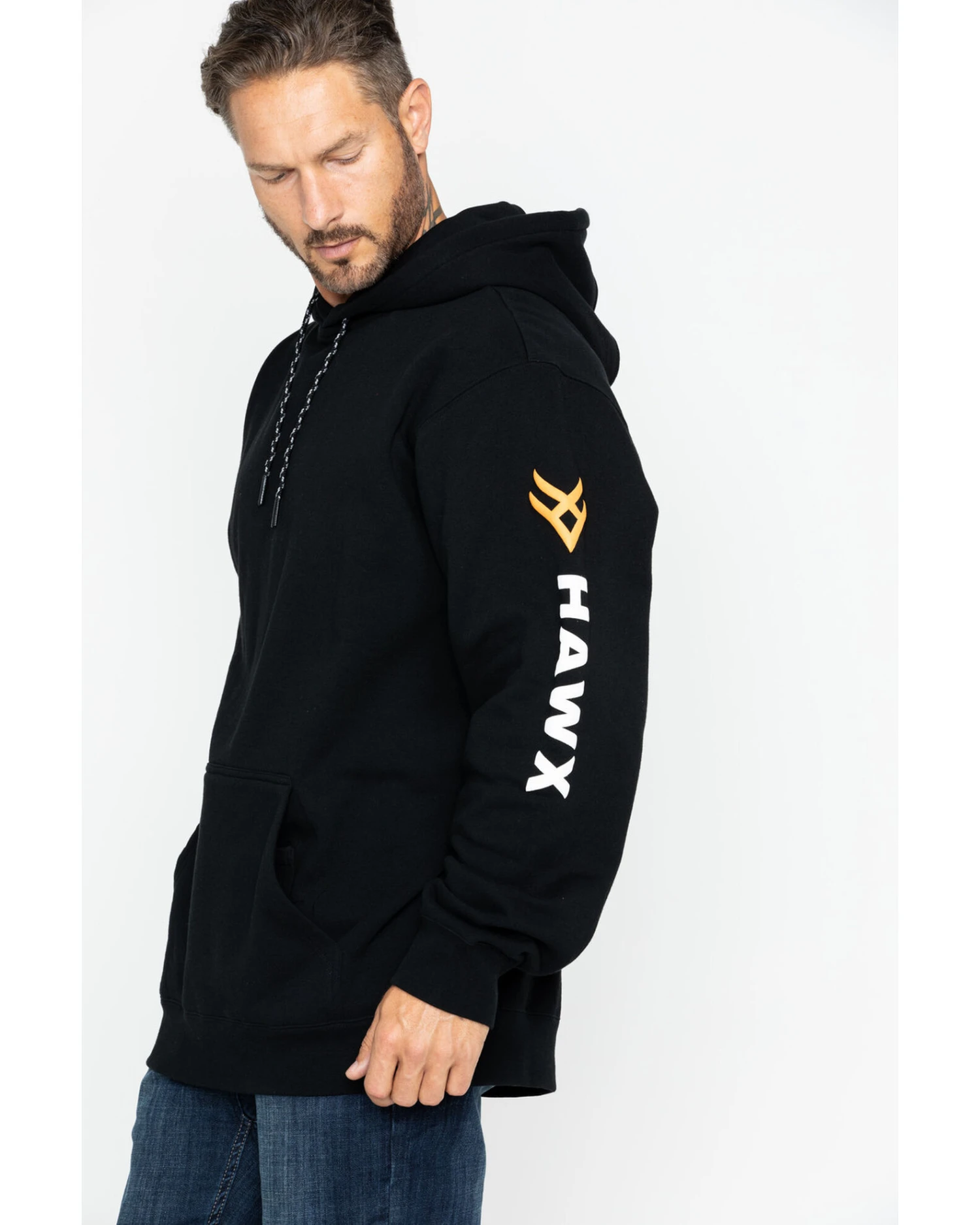 Hawx Men's Logo Sleeve Hooded Work Sweatshirt - Big - Image 3