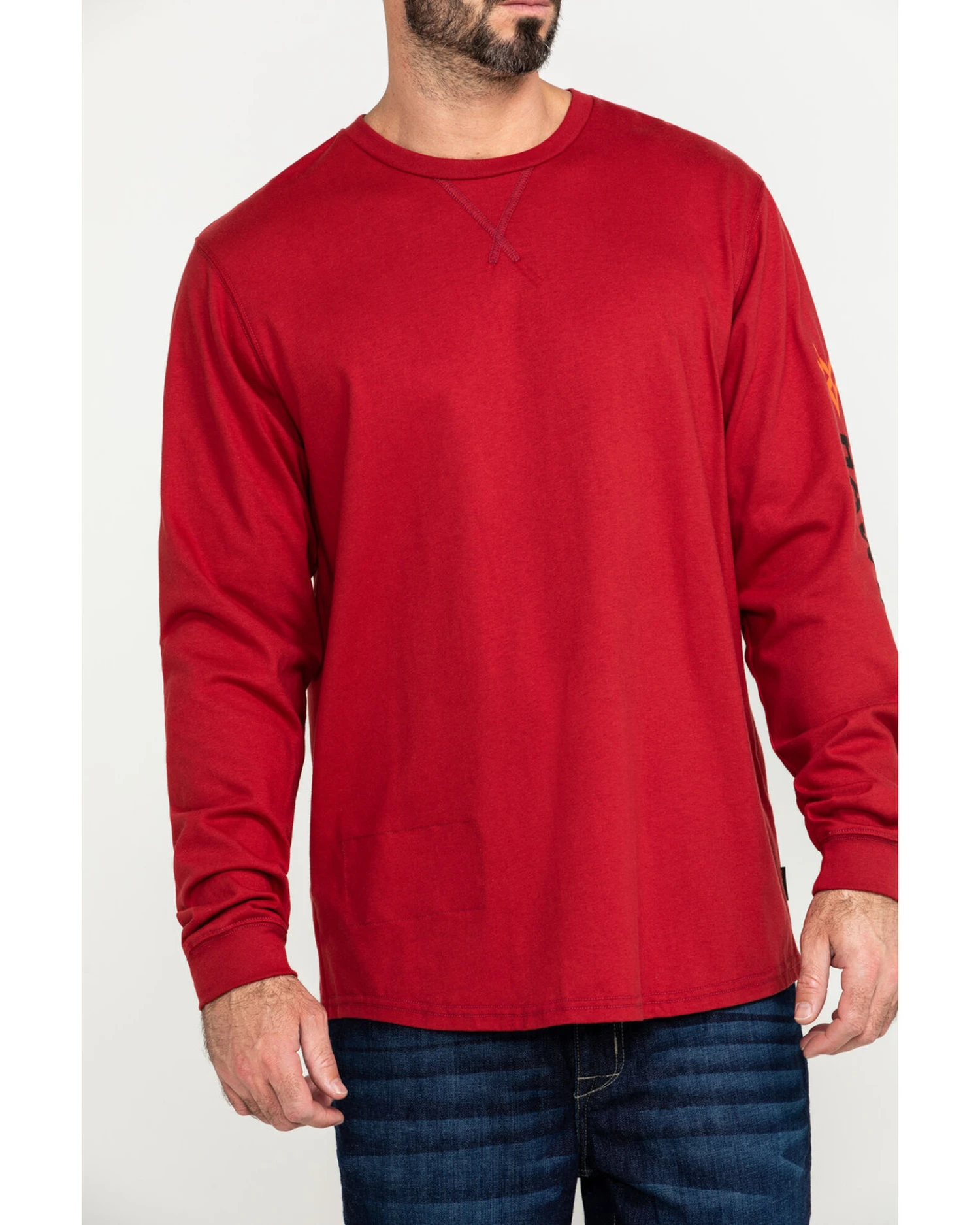 Hawx Men's FR Logo Long Sleeve Work T-Shirt - Tall - Image 4
