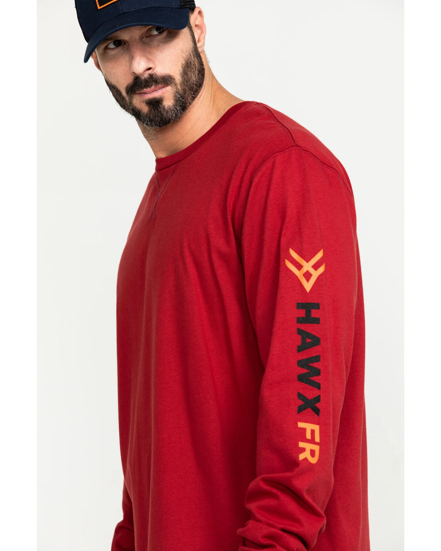 Hawx Men's FR Logo Long Sleeve Work T-Shirt - Tall - Image 5