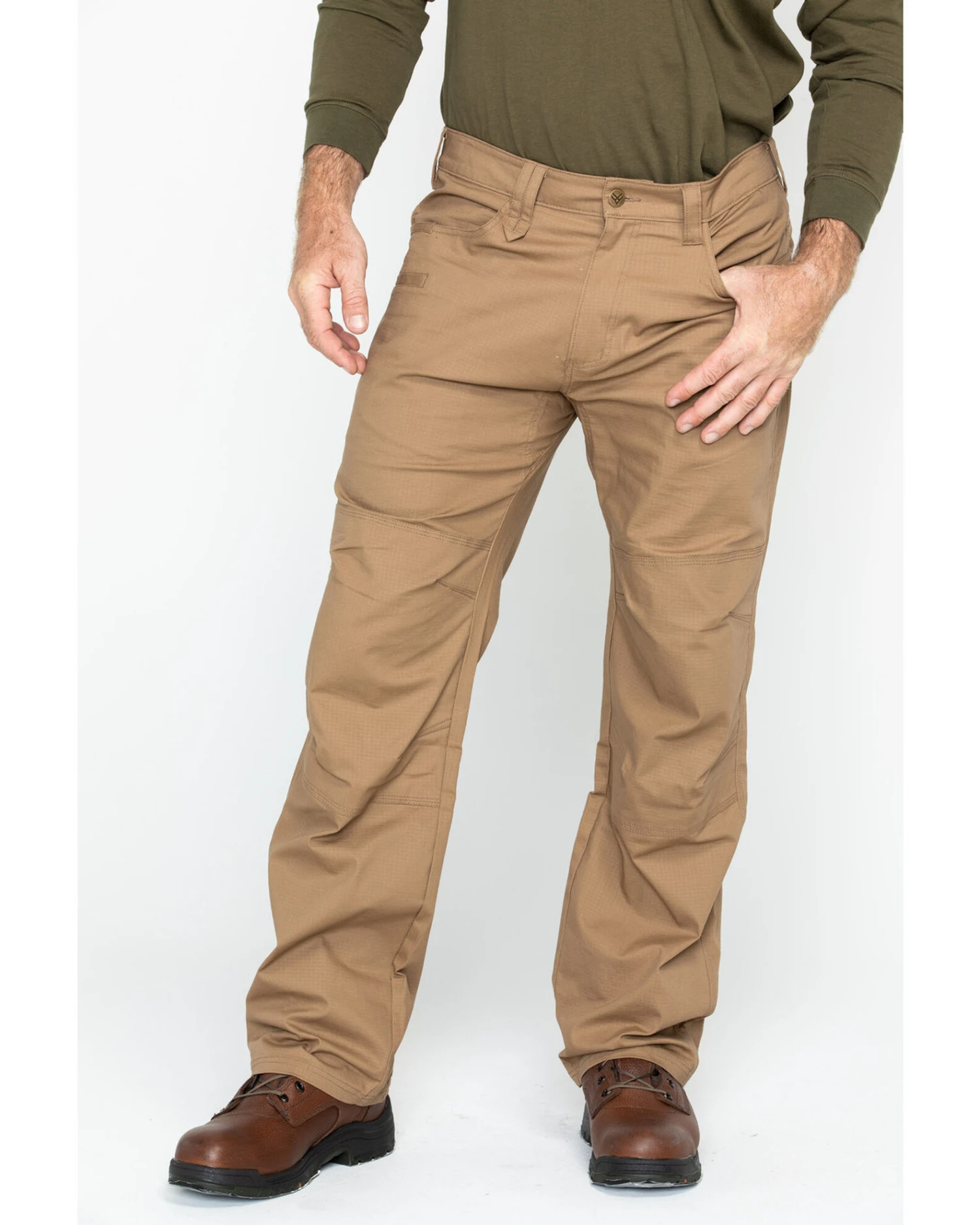Hawx Men's Brown Stretch Ripstop Utility Work Pants - BigĀ
