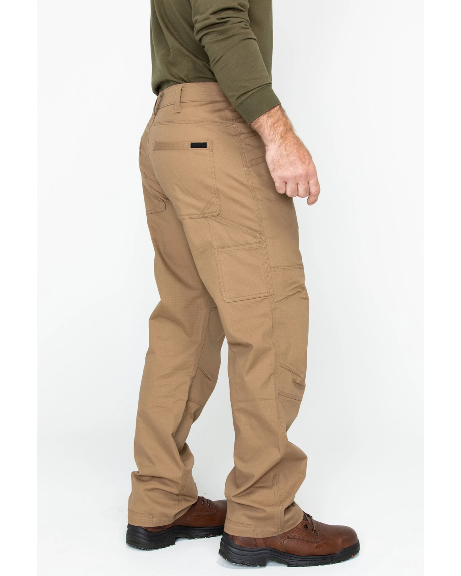 Hawx Men's Brown Stretch Ripstop Utility Work Pants - Big - Image 5