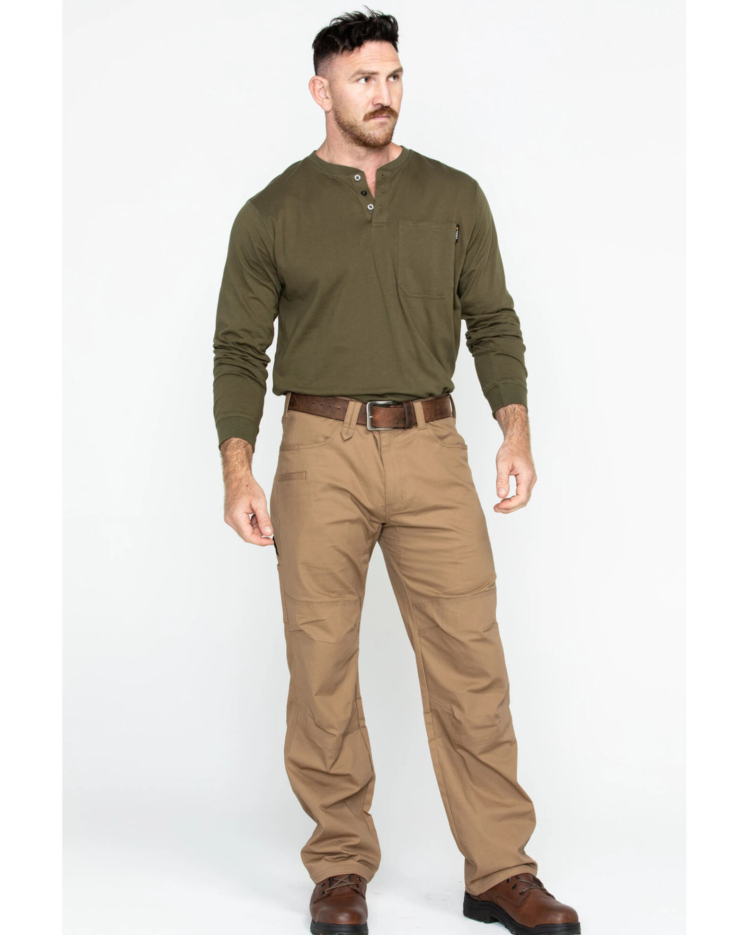Hawx Men's Brown Stretch Ripstop Utility Work Pants - BigĀ - Image 6