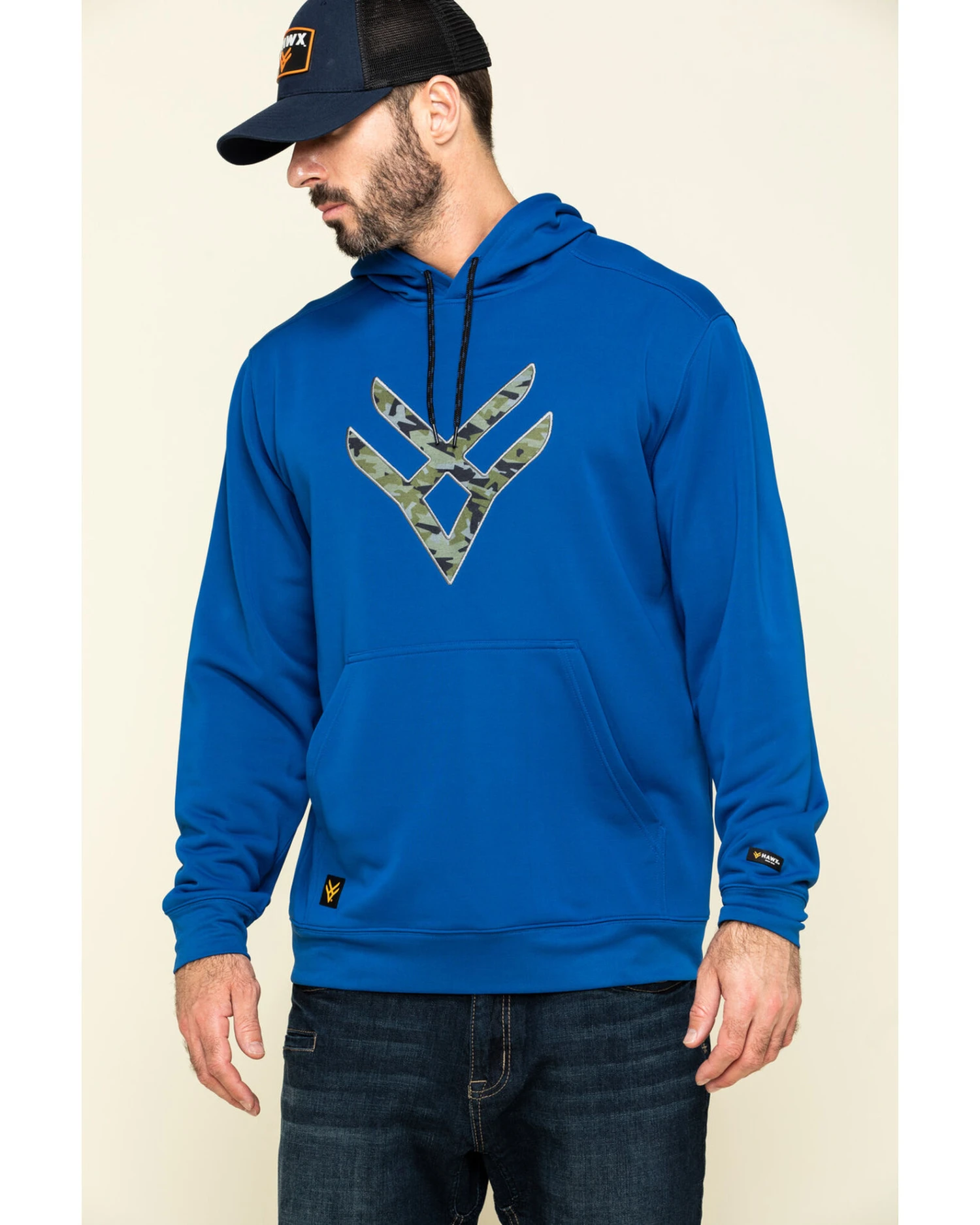 Hawx Men's Tech Logo Hooded Work Sweatshirt - Image 4