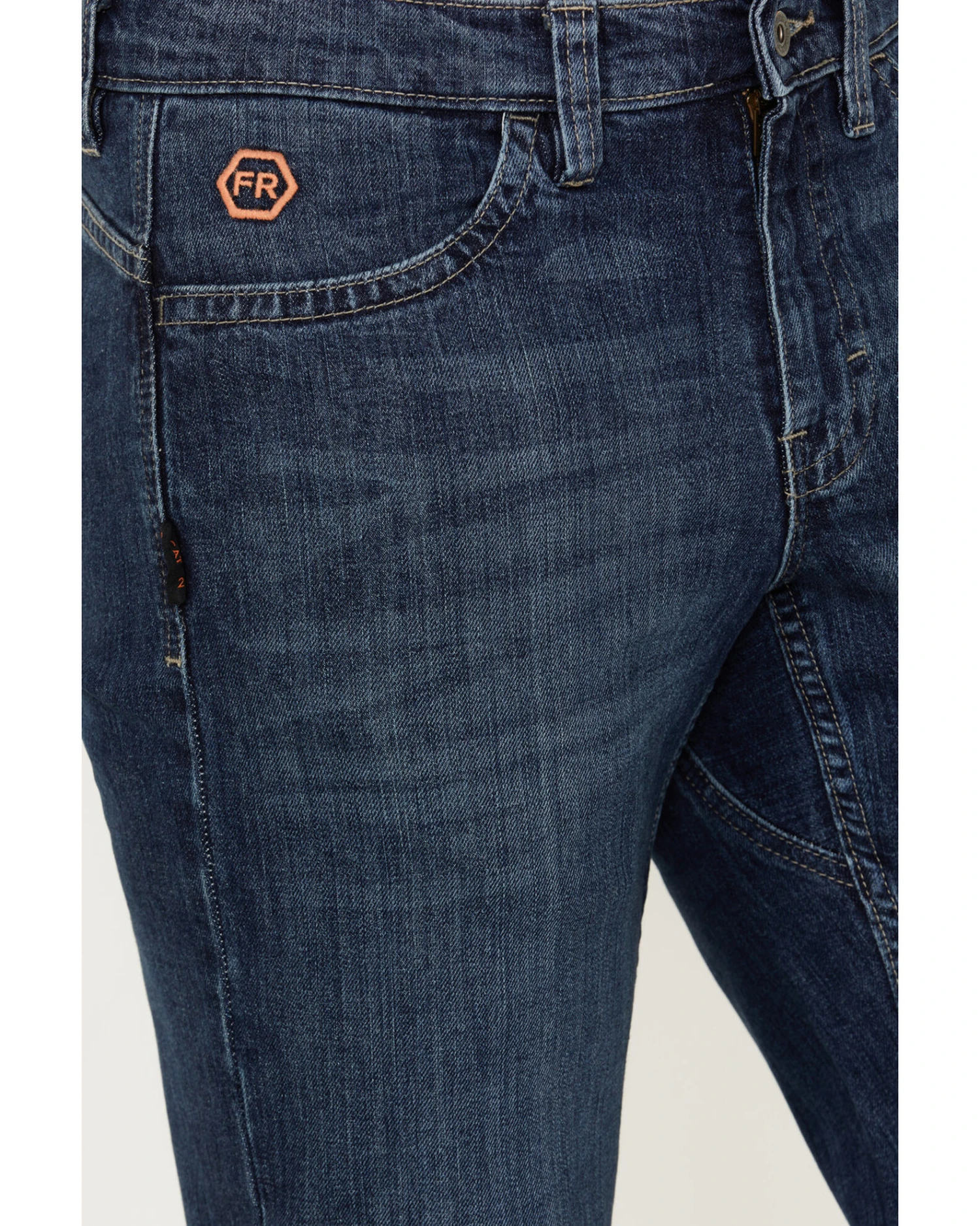 Hawx Men's FR Sheridan Dark Wash 5-Pocket Slim Bootcut Stretch Jeans - Image 3