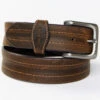 Hawx Men's Medium Brown Textured Leather Belt