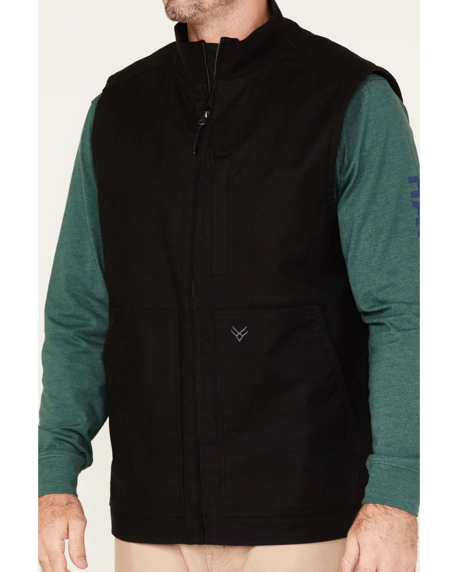 Hawx Men's Canvas Zip-Front Insulated Work VestĀ - Image 3