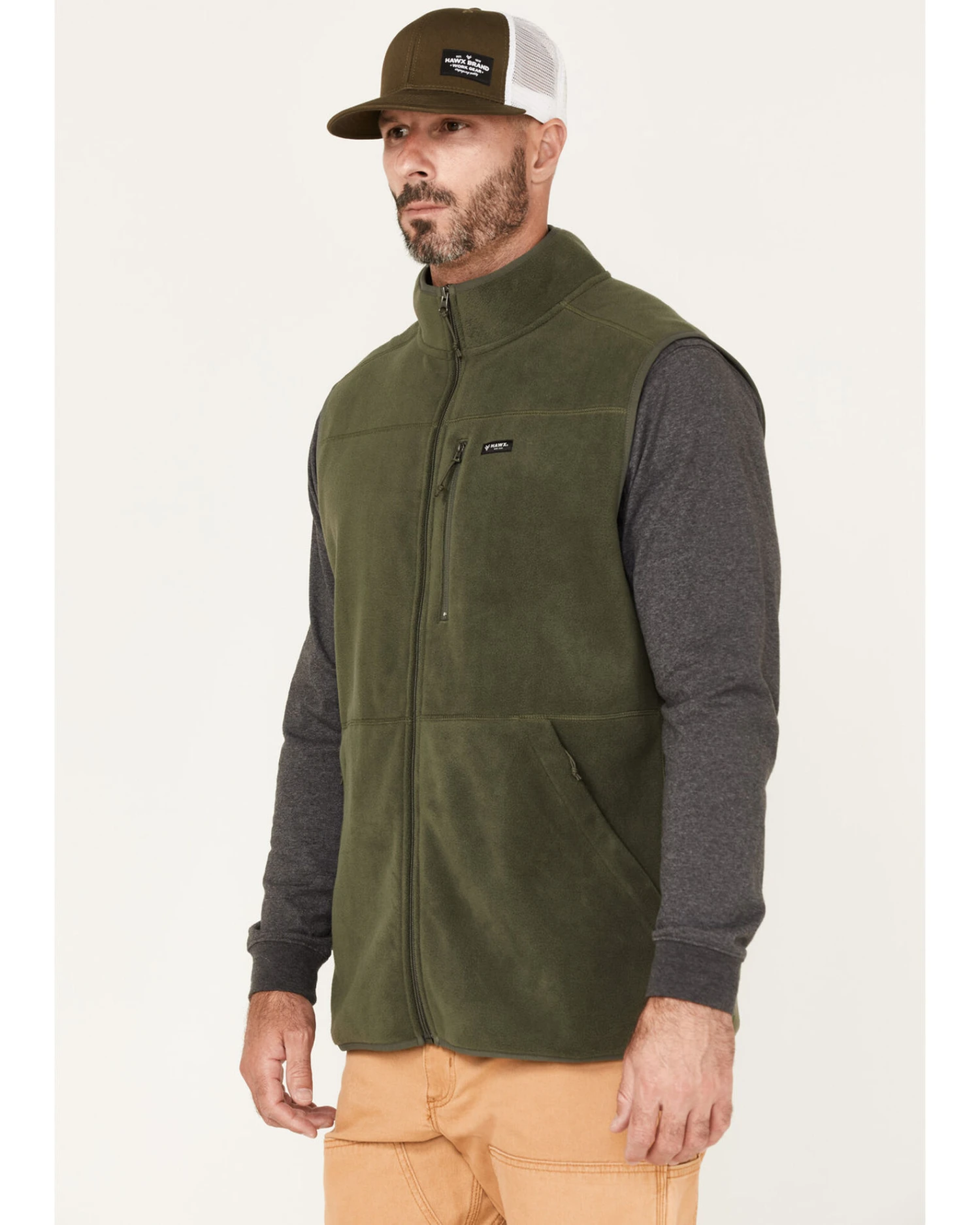 Hawx Men's Fleece Zip Vest - Image 2