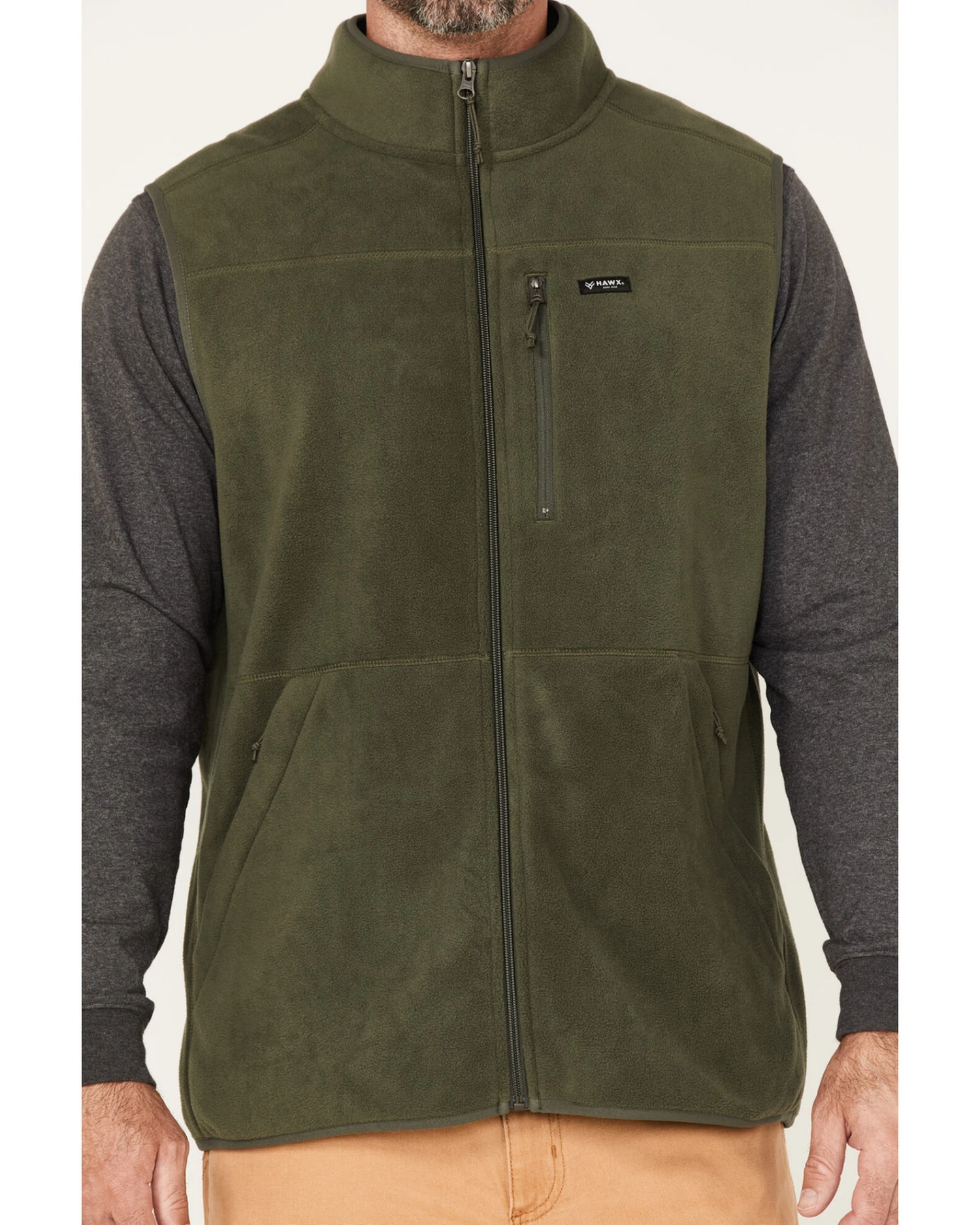 Hawx Men's Fleece Zip Vest - Image 4