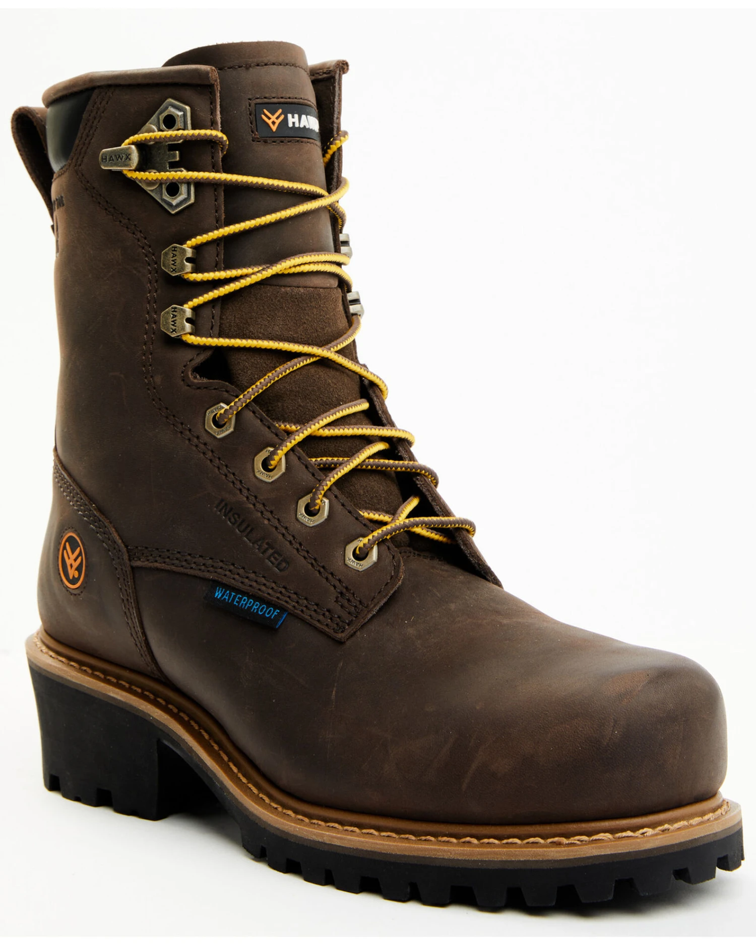 Hawx Men's Waterproof Insulated Logger Work Boots - Composite Toe - Image 7