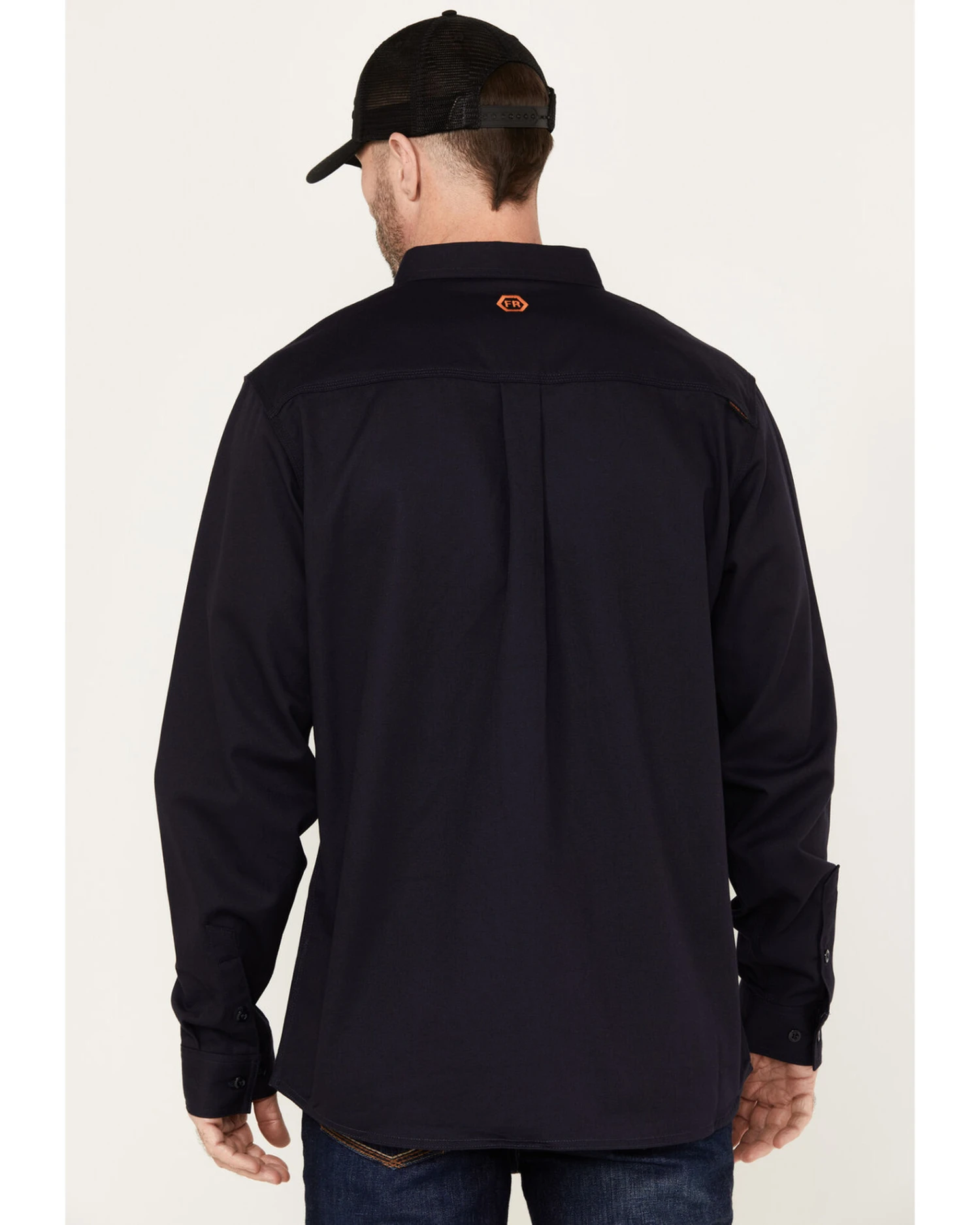 Hawx Men's FR Solid Long Sleeve Button-Down Woven Shirt - Image 4